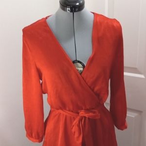 Zara  Short Romper Sz XS Red Satin LAST CHANCE